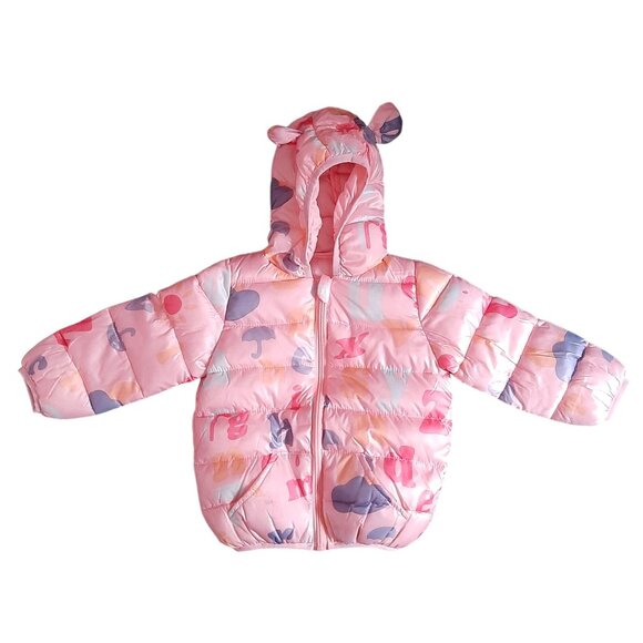 Baby Girl's Pink Hooded Puffer Jacket- Size 12M-18M - Picture 1 of 5